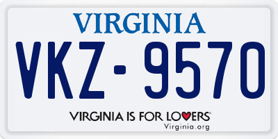 VA license plate VKZ9570