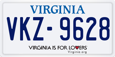 VA license plate VKZ9628