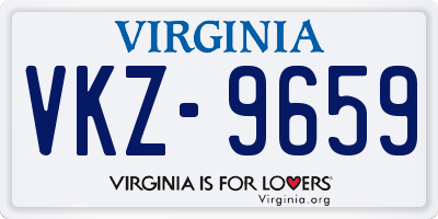 VA license plate VKZ9659