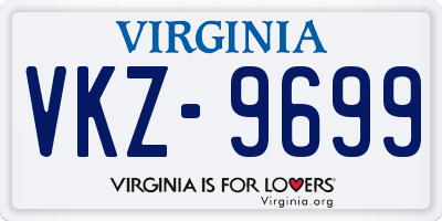 VA license plate VKZ9699