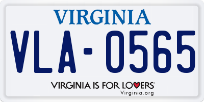 VA license plate VLA0565