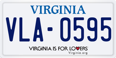 VA license plate VLA0595