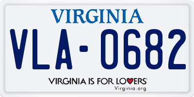 VA license plate VLA0682