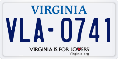 VA license plate VLA0741