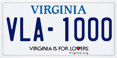 VA license plate VLA1000