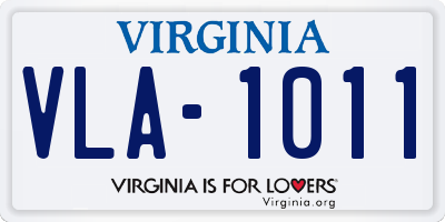 VA license plate VLA1011
