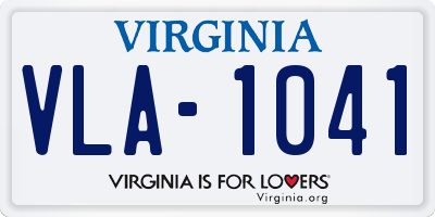 VA license plate VLA1041
