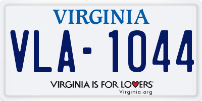 VA license plate VLA1044