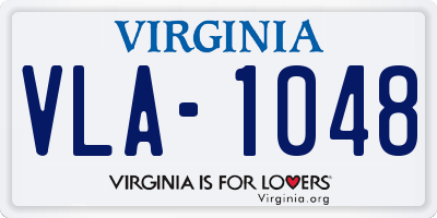 VA license plate VLA1048