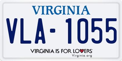 VA license plate VLA1055