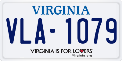 VA license plate VLA1079