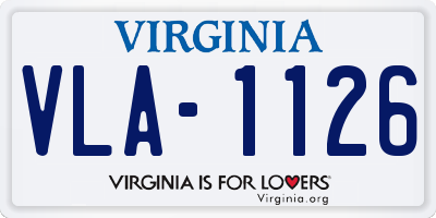 VA license plate VLA1126