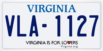 VA license plate VLA1127