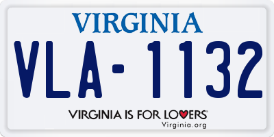 VA license plate VLA1132