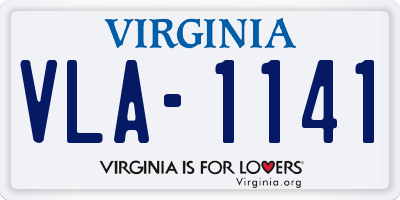 VA license plate VLA1141