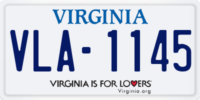 VA license plate VLA1145