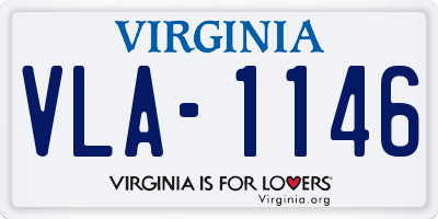 VA license plate VLA1146