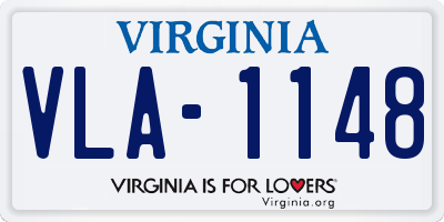 VA license plate VLA1148