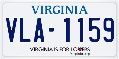VA license plate VLA1159