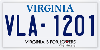 VA license plate VLA1201
