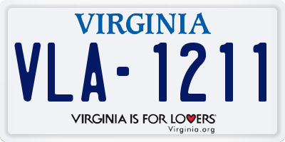 VA license plate VLA1211