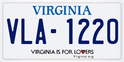 VA license plate VLA1220