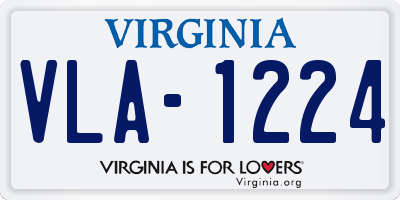 VA license plate VLA1224