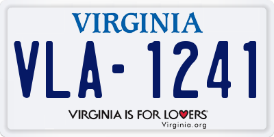 VA license plate VLA1241