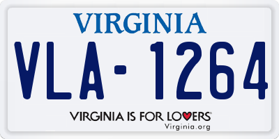 VA license plate VLA1264