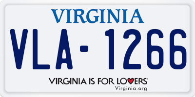 VA license plate VLA1266