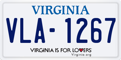 VA license plate VLA1267