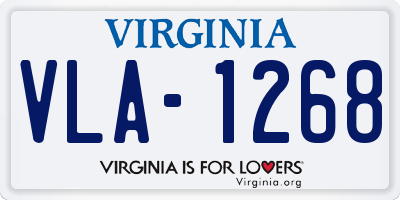 VA license plate VLA1268