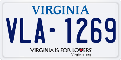 VA license plate VLA1269