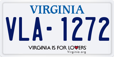 VA license plate VLA1272