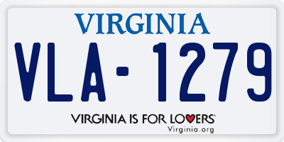 VA license plate VLA1279