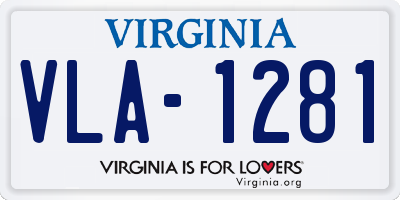 VA license plate VLA1281