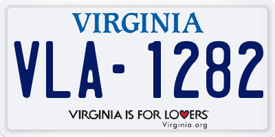 VA license plate VLA1282