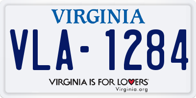 VA license plate VLA1284