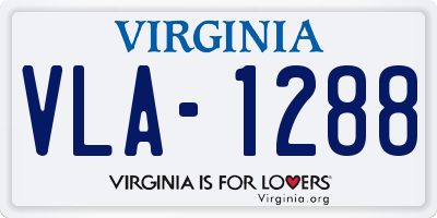 VA license plate VLA1288