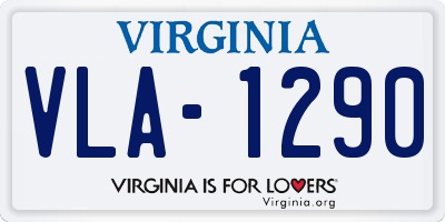 VA license plate VLA1290