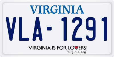 VA license plate VLA1291