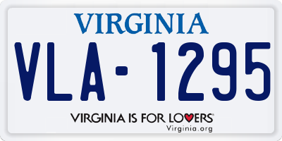 VA license plate VLA1295