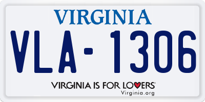 VA license plate VLA1306