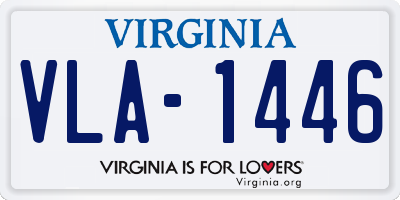 VA license plate VLA1446