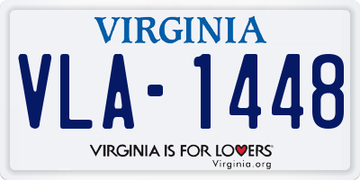 VA license plate VLA1448