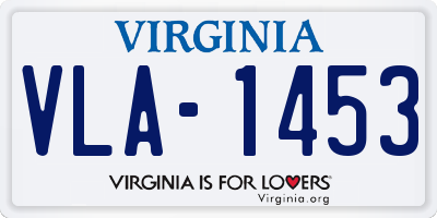 VA license plate VLA1453