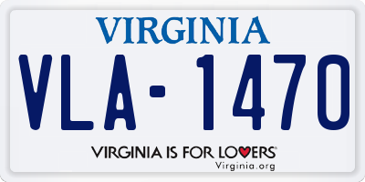 VA license plate VLA1470
