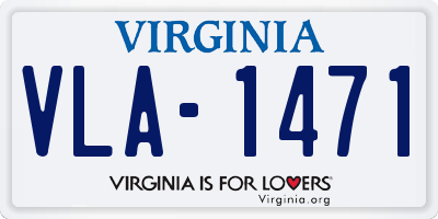 VA license plate VLA1471