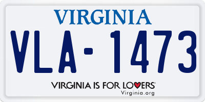 VA license plate VLA1473