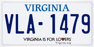 VA license plate VLA1479